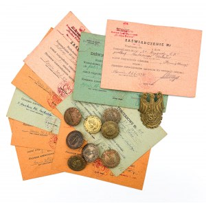 SET SERVICE TO POLAND. 20 BRIGADE ,,SP Set of badges and ID cards