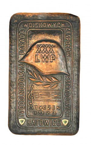COMMEMORATIVE COPPER PLATE XXX YEARS OF LWP