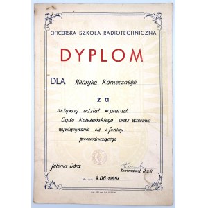 DIPLOMA OF OFFICER'S SCHOOL OF RADIO ENGINEERING '65