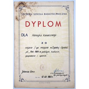 DIPLOMA OF OFFICERS' SCHOOL OF RADIO ENGINEERING '65 - GUESSING CONTEST