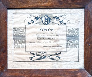 DIPLÔME POUR BONS ET LOYAUX SERVICES M. O.