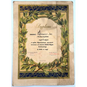 DIPLOMA OF MARCH-SHOOTING COMPETITION O.R.M.O 1948