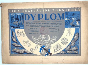 DIPLOMA OF THE LEAGUE OF FRIENDS OF THE SOLDIER