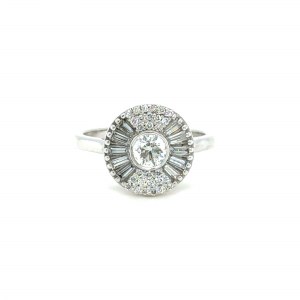 WHITE GOLD RING 6.43 GR WITH DIAMOND - DH-R716
