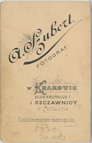 Krakow, Szubert A. - Young man, ca. 1890.