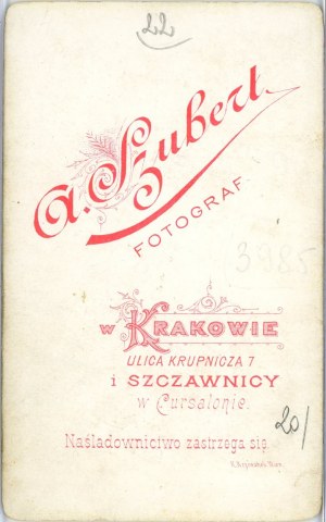 Krakow, Szczwanica, Szubert A. - Woman, ca. 1890.
