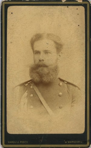 Warsaw, Karoli & Pusch - Russian army officer, ca. 1880.