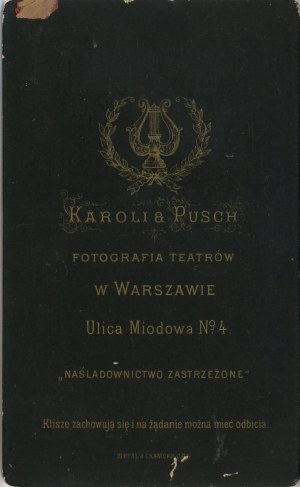 Warsaw, Karoli & Pusch - Russian army officer, ca. 1880.