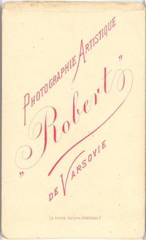 Warsaw, Robert - Male, ca. 1890.