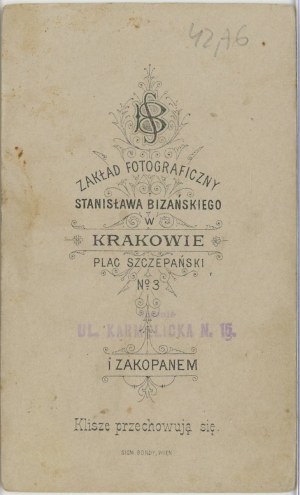 Kraków, Bizanski St. - Woman, ca. 1880.