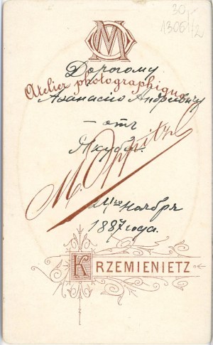 Krzemieniec, Opitz M. - Male, ca. 1880.