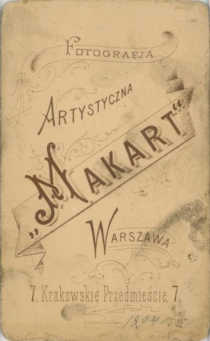 Warsaw, Makart - Male, ca. 1890.