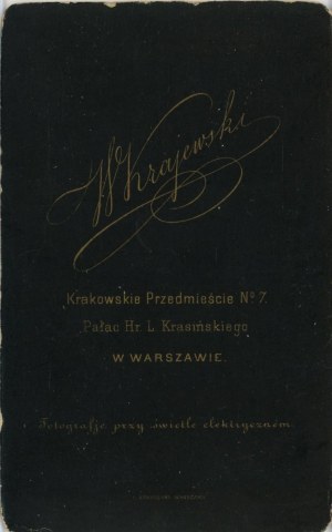 Warsaw, Krajewski W. - Male, ca. 1885.