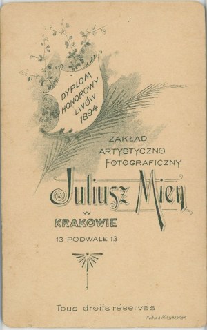 Krakow, Zakopane, Mien J. - Male, ca. 1895.