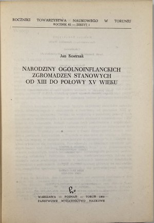 Kostrzak Jan - The birth of the all-Indian state assemblies from the 13th to the middle of the 15th century. Warsaw 1985 Warsaw.