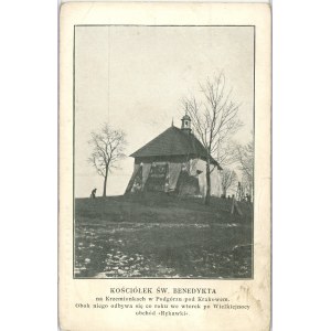 Kraków - Podgórze - Kościółek św. Benedykta na Krzemionkach, ok. 1910.