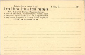 Lodz - 1st Lodz School of Fine Arts, ca. 1910.