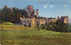 Krzeszowice - Ruins of the Tenczyn castle, 1912.