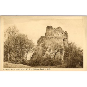Troki - Ruiny baszty zamku W. K. L. Klejstuta, ok. 1920.