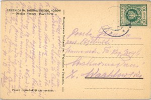 Kosiv - Dr. Tarnawski's clinic, Kosiv area: Yavorov, ca. 1925.