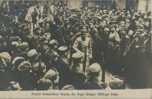 Before the opening of the Sejm on the 9th of February 1919.