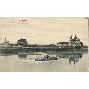 Kraków - Z za Wisły widok na Skałkę, 1905.