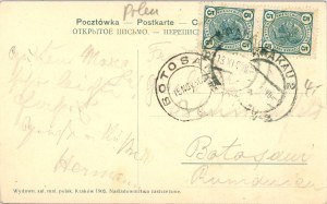 Krakow - From behind the Vistula River, a view of Skałka, 1905.