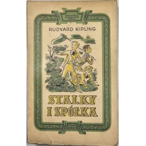 Kipling Rudyard - Stalky i spółka. Warszawa 1948 Wyd. Polskie. R. Wegner. Okładkę projektował J. M. Szancer.