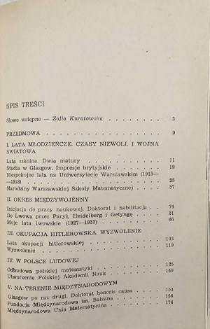 Kuratowski Kazimierz - Notes for an autobiography. Warsaw 1981 Czytelnik.