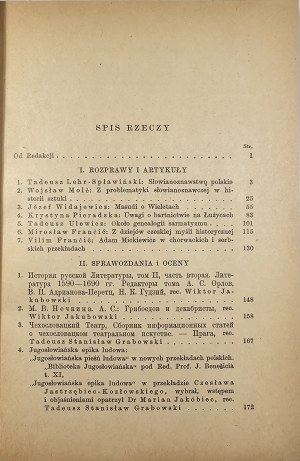 Slavic Diary. Scientific journal devoted to Slavic studies. Vol. 1. Cracow 1949 Publisher of the Slavic Studies of the Jagiellonian Univ.