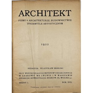 Architekt. Pismo o architekturze, budownictwie i przemyśle artystycznym. Rok 1922-1923.