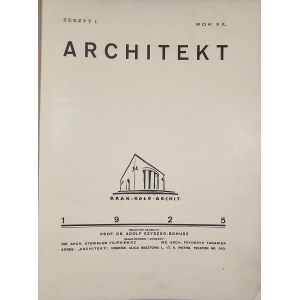 Architekt. R. XX-1925, R. XXI-1926, R.XXII-1929.