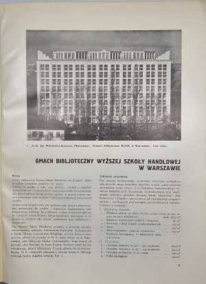 Architecture and Construction. Monthly illustrated magazine. Year IX. Warsaw 1933. published by 
