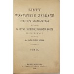 [Słowacki Juliusz] Listy wszystkie zebrane Juliusza Słowackiego wydane w setną rocznicę narodzin poety illustrowane zebrał Kamil J. Kantak. Mikołów-Warszawa 1909 Nakł. K. Miarki.