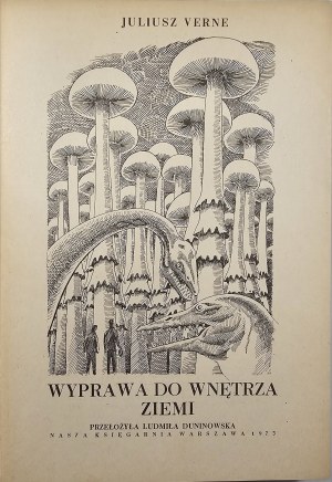 Verne Juliusz - Expedition to the interior of the Earth. Warsaw 1973 Nasza Księgarnia. Illustrated by Daniel Mróz.