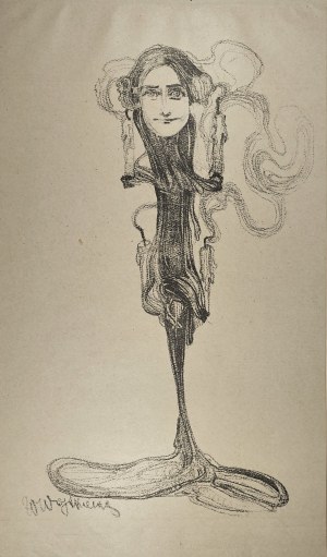 Teka Melpomeny - Wojtkiewicz Witold - [Jadwiga] Mrozowska (Psyche). Kraków 1904 Lit. by A. Pruszyński.