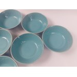 Zestaw 7 miseczek, Porcelit Pruszków, odcień błękitny