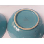 Zestaw 7 miseczek, Porcelit Pruszków, odcień błękitny