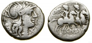 Římská republika, denár, 136 př. n. l., Řím