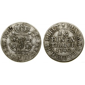 Polska, dwugrosz (1/12 talara), 1740 FWoF, Drezno