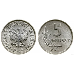 Poland, 5 pennies, 1965, Warsaw