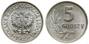 Polsko, 5 groszy, 1965, Varšava