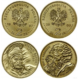 Polska, zestaw 2 x 2 złote, 1997, 2000, Warszawa