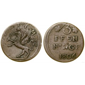 Pomerania, 3 fenigs, 1806, Arrows