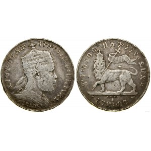 Etiopia, 1 birr, 1897/A (1889EE), Paryż