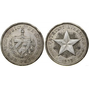 Kuba, 1 peso, 1933, Filadelfia