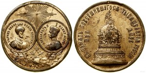 Russie, inauguration du monument au Millénaire de la Russie à Veliky Novgorod, 1862