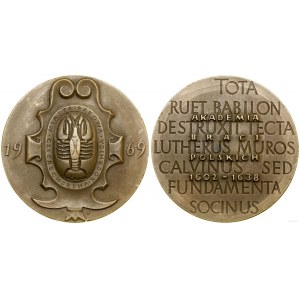 Poland, Medal commemorating the Rakov Academy (Academy of Polish Brothers) minted on the 400th anniversary of the city of Rakov, 1969
