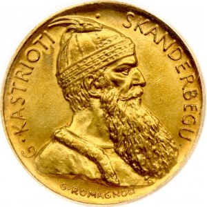 Albania 20 Franga Ari 1927 V Skanderbeg PCGS MS 63