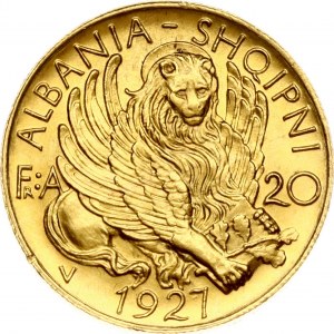 Albania 20 Franga Ari 1927 V Skanderbeg